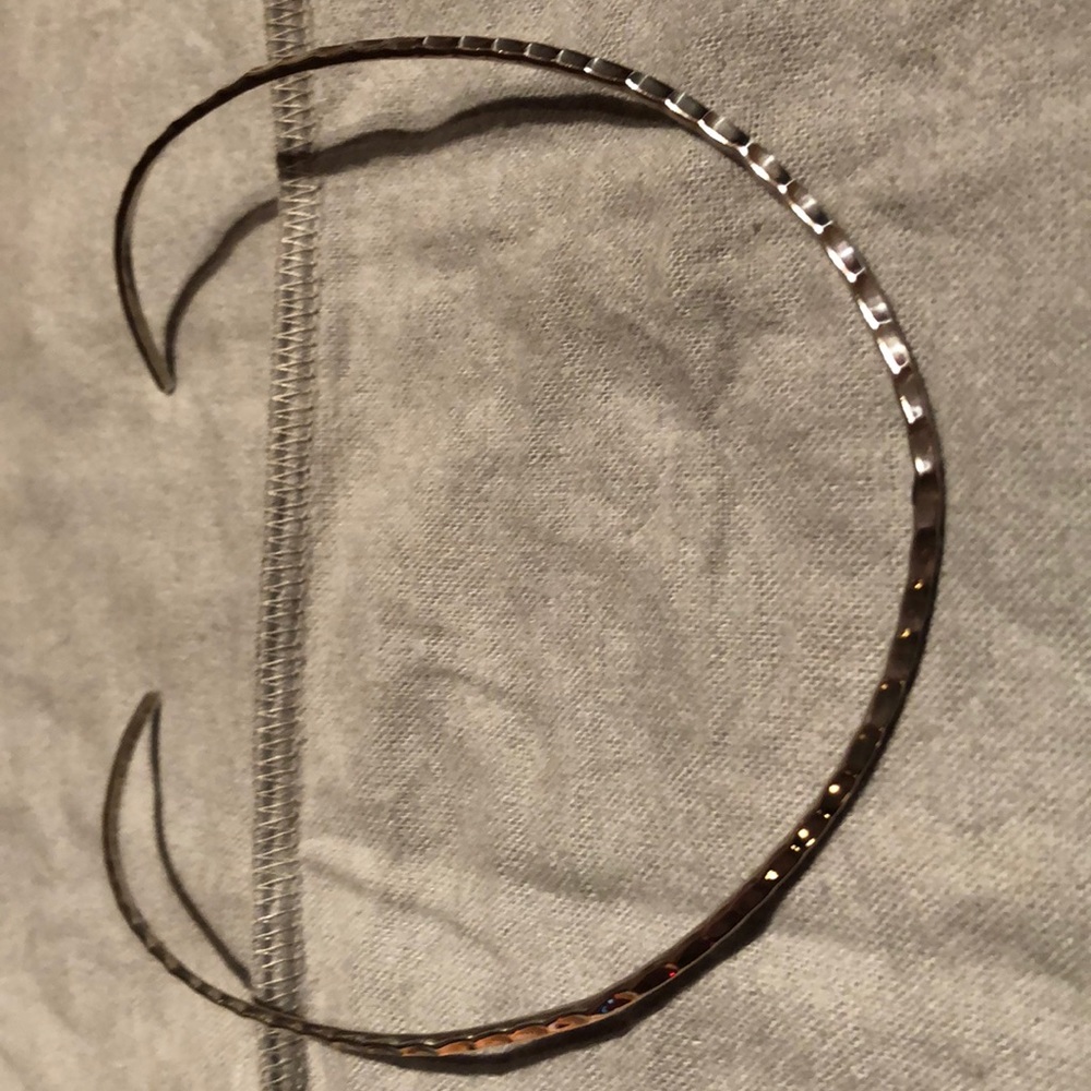 Solid Hammered Sterling Silver Choker - image 7